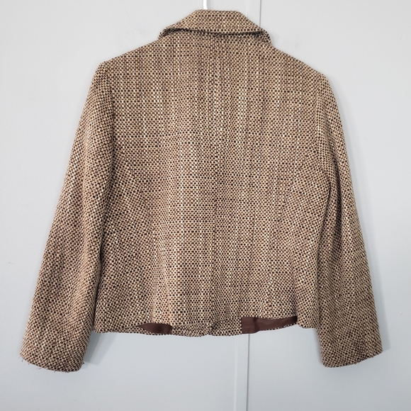 Talbots Vintage Tweed Brown/Tan Blazer - Picture 8 of 10